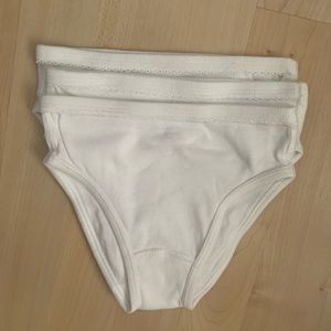Hanna Andersson White Organic Cotton Undies 4-5